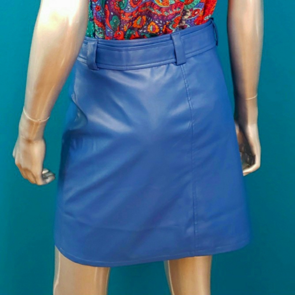 🆕️🌀 HEARTBREAK Mod Faux Leather Mini Skirt w/ Belt // (NWT)